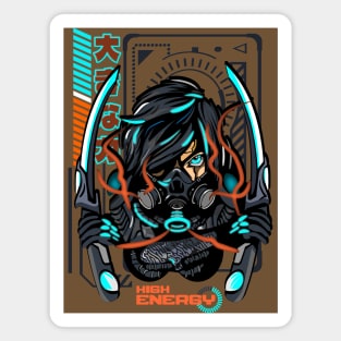 Cyber Samurai Magnet